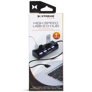 Xtreme 4 Port USB 2.0‎ Hub w/ LED indicators